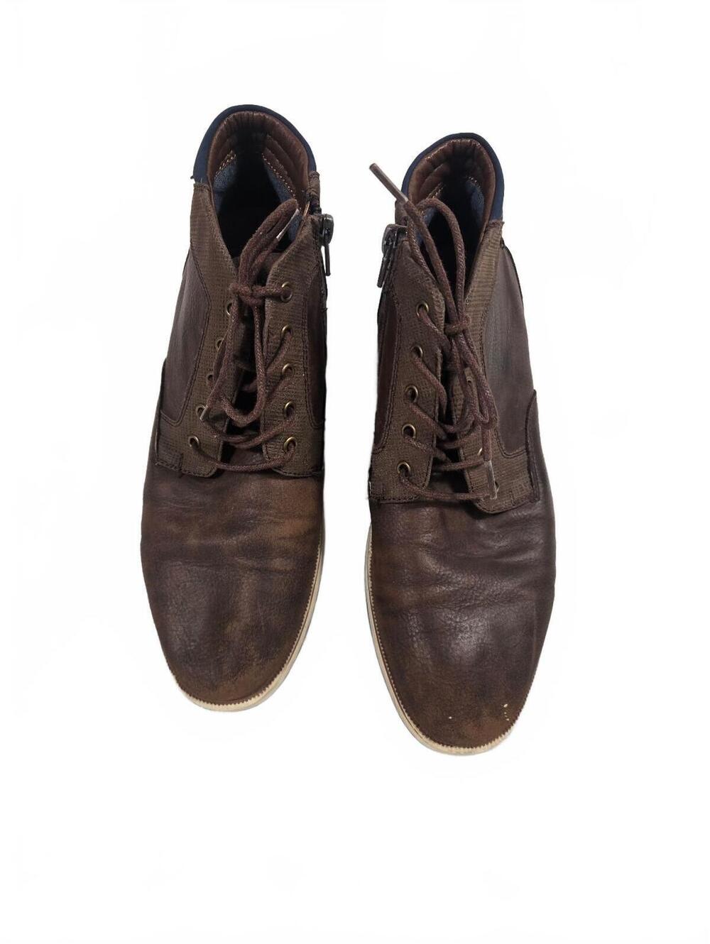 B-52 Bullboxer Sully Brown Ankle Chukka Boots Side Zip 8M
